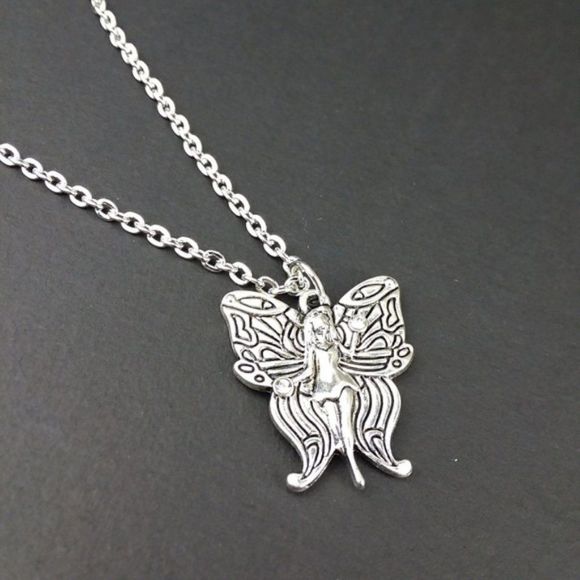 Fairy Charm Silver Tone Chain Necklace - Picture 2 of 3